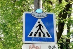 Street Art Example UFO Crossing