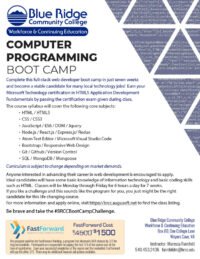 BRCC Coding Boot Camp Flyer